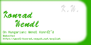 konrad wendl business card